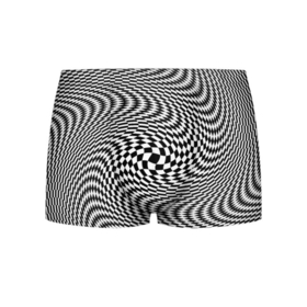 Мужские трусы 3D с принтом Гипнотическая спираль   оптическая иллюзия в Петрозаводске, 50% хлопок, 50% полиэстер | классическая посадка, на поясе мягкая тканевая резинка | Тематика изображения на принте: 
