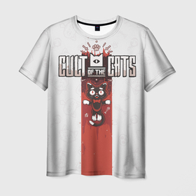 Мужская футболка 3D с принтом White Cult Of The Cats в Екатеринбурге, 100% полиэфир | прямой крой, круглый вырез горловины, длина до линии бедер | Тематика изображения на принте: 