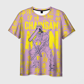 Мужская футболка 3D с принтом Danger Denji art в Тюмени, 100% полиэфир | прямой крой, круглый вырез горловины, длина до линии бедер | anime | chainsaw man | denji | аниме | анимэ | дэндзи | человек бензопила