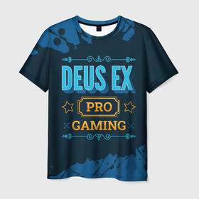 Мужская футболка 3D с принтом Игра Deus Ex: pro gaming в Екатеринбурге, 100% полиэфир | прямой крой, круглый вырез горловины, длина до линии бедер | 