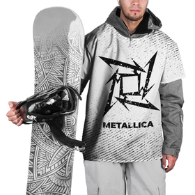 Накидка на куртку 3D с принтом Metallica с потертостями на светлом фоне в Петрозаводске, 100% полиэстер |  | 