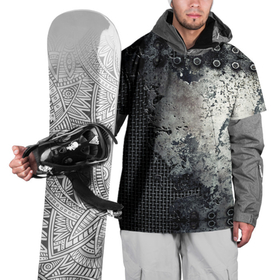 Накидка на куртку 3D с принтом Рваный металл на болтах в Курске, 100% полиэстер |  | armor | bolted | iron | metal mesh | rust | torn metal | броня | железо | металлическая сетка | на болтах | рваный металл | ржавчина