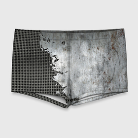 Мужские купальные плавки 3D с принтом Рваный металл на сетке в Тюмени, Полиэстер 85%, Спандекс 15% |  | armor | iron | metal mesh | rust | torn metal | броня | железо | металлическая сетка | рваный металл | ржавчина