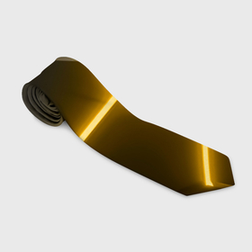Галстук 3D с принтом Золотые неоновые геометрические плиты в Курске, 100% полиэстер | Длина 148 см; Плотность 150-180 г/м2 | 