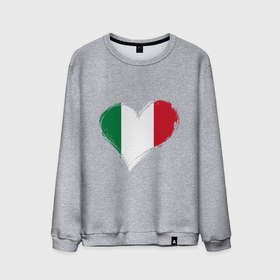 Мужской свитшот хлопок с принтом Сердце   Италия в Тюмени, 100% хлопок |  | Тематика изображения на принте: 