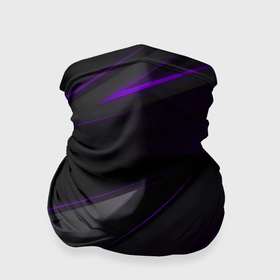 Бандана-труба 3D с принтом Черно фиолетовая геометрическая абстракция в Новосибирске, 100% полиэстер, ткань с особыми свойствами — Activecool | плотность 150‒180 г/м2; хорошо тянется, но сохраняет форму | 