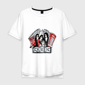 Мужская футболка хлопок Oversize с принтом Legendary rock musicians в Екатеринбурге, 100% хлопок | свободный крой, круглый ворот, “спинка” длиннее передней части | Тематика изображения на принте: 