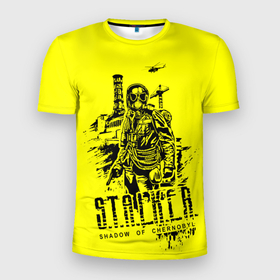 Мужская футболка 3D Slim с принтом STALKER Тень Чернобыля Альтернатива в Курске, 100% полиэстер с улучшенными характеристиками | приталенный силуэт, круглая горловина, широкие плечи, сужается к линии бедра | 