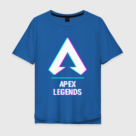 Мужская футболка хлопок Oversize с принтом Apex Legends в стиле glitch и баги графики в Санкт-Петербурге, 100% хлопок | свободный крой, круглый ворот, “спинка” длиннее передней части | Тематика изображения на принте: 