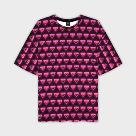 Мужская футболка oversize 3D с принтом Poppy Playtime   Kissy Missy Pattern   Huggy Wuggy   без логотипа ,  |  | Тематика изображения на принте: 