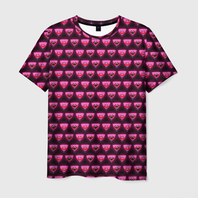Мужская футболка 3D с принтом Poppy Playtime   Kissy Missy Pattern   Huggy Wuggy   без логотипа в Кировске, 100% полиэфир | прямой крой, круглый вырез горловины, длина до линии бедер | 