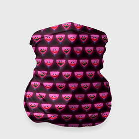 Бандана-труба 3D с принтом Poppy Playtime   Kissy Missy Pattern   Huggy Wuggy   без логотипа в Новосибирске, 100% полиэстер, ткань с особыми свойствами — Activecool | плотность 150‒180 г/м2; хорошо тянется, но сохраняет форму | 