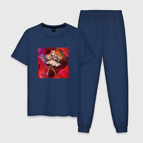Мужская пижама хлопок с принтом Нэнэ Ясиро   Туалетный мальчик Ханако кун в Петрозаводске, 100% хлопок | брюки и футболка прямого кроя, без карманов, на брюках мягкая резинка на поясе и по низу штанин
 | 