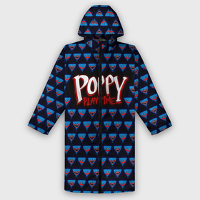 Мужской дождевик 3D с принтом Poppy Playtime   Huggy Wuggy Pattern ,  |  | Тематика изображения на принте: 