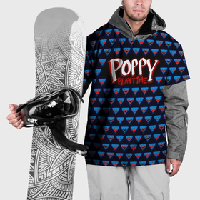 Накидка на куртку 3D с принтом Poppy Playtime   Huggy Wuggy Pattern в Петрозаводске, 100% полиэстер |  | 