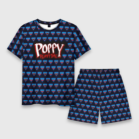 Мужской костюм с шортами 3D с принтом Poppy Playtime   Huggy Wuggy Pattern ,  |  | Тематика изображения на принте: 