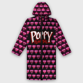 Мужской дождевик 3D с принтом Poppy Playtime   Kissy Missy Pattern   Huggy Wuggy ,  |  | Тематика изображения на принте: 