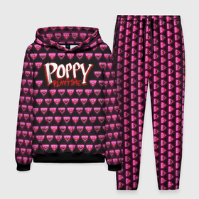 Мужской костюм с толстовкой 3D с принтом Poppy Playtime   Kissy Missy Pattern   Huggy Wuggy ,  |  | Тематика изображения на принте: 