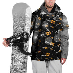 Накидка на куртку 3D с принтом Надписи Porn Hub   снежинки в Екатеринбурге, 100% полиэстер |  | Тематика изображения на принте: 