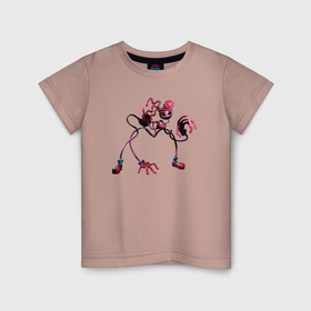 Детская футболка хлопок с принтом Мама длинные ноги из Poppy Playtime в Тюмени, 100% хлопок | круглый вырез горловины, полуприлегающий силуэт, длина до линии бедер | 
