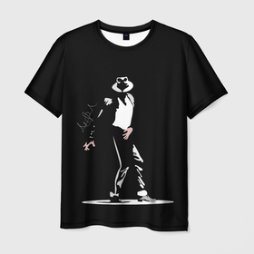 Мужская футболка 3D с принтом Майкл Джексон с росписью в Петрозаводске, 100% полиэфир | прямой крой, круглый вырез горловины, длина до линии бедер | 
