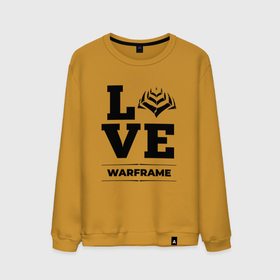 Мужской свитшот хлопок с принтом Warframe love classic в Тюмени, 100% хлопок |  | Тематика изображения на принте: 