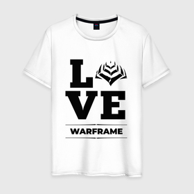 Мужская футболка хлопок с принтом Warframe love classic в Санкт-Петербурге, 100% хлопок | прямой крой, круглый вырез горловины, длина до линии бедер, слегка спущенное плечо. | 