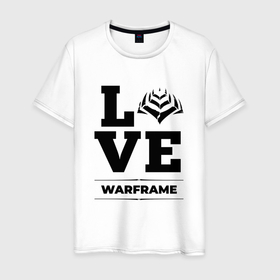 Мужская футболка хлопок с принтом Warframe love classic в Тюмени, 100% хлопок | прямой крой, круглый вырез горловины, длина до линии бедер, слегка спущенное плечо. | 