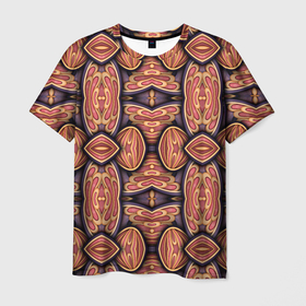 Мужская футболка 3D с принтом Объемная  абстракция в Кировске, 100% полиэфир | прямой крой, круглый вырез горловины, длина до линии бедер | 