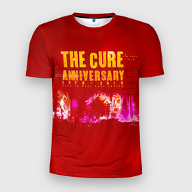 Мужская футболка 3D Slim с принтом Anniversary: 1978   2018 Live In Hyde Park London   The Cure в Новосибирске, 100% полиэстер с улучшенными характеристиками | приталенный силуэт, круглая горловина, широкие плечи, сужается к линии бедра | 
