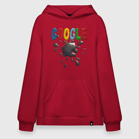 Худи SuperOversize хлопок с принтом Логотип GOOGLE в стиле DOODLE клякса в городе Новоалтайск, 70% хлопок, 30% полиэстер, мягкий начес внутри | карман-кенгуру, эластичная резинка на манжетах и по нижней кромке, двухслойный капюшон
 | 