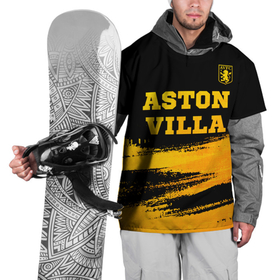 Накидка на куртку 3D с принтом Aston Villa   gold gradient: символ сверху в Белгороде, 100% полиэстер |  | Тематика изображения на принте: 