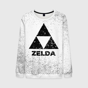 Мужской свитшот 3D с принтом Zelda с потертостями на светлом фоне в городе Новоалтайск, 100% полиэстер с мягким внутренним слоем | круглый вырез горловины, мягкая резинка на манжетах и поясе, свободная посадка по фигуре | 