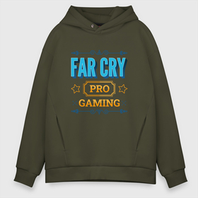 Мужское худи Oversize хлопок с принтом Игра Far Cry pro gaming в Екатеринбурге, френч-терри — 70% хлопок, 30% полиэстер. Мягкий теплый начес внутри —100% хлопок | боковые карманы, эластичные манжеты и нижняя кромка, капюшон на магнитной кнопке | 