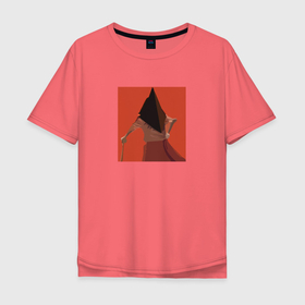 Мужская футболка хлопок Oversize с принтом SH: Пирамидоголовый в Кировске, 100% хлопок | свободный крой, круглый ворот, “спинка” длиннее передней части | Тематика изображения на принте: 