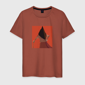 Мужская футболка хлопок с принтом SH: Пирамидоголовый в Петрозаводске, 100% хлопок | прямой крой, круглый вырез горловины, длина до линии бедер, слегка спущенное плечо. | Тематика изображения на принте: 
