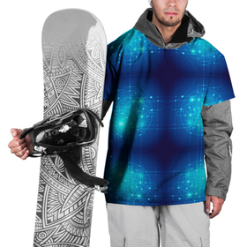 Накидка на куртку 3D с принтом Неоновые проводники   схемы , 100% полиэстер |  | Тематика изображения на принте: 