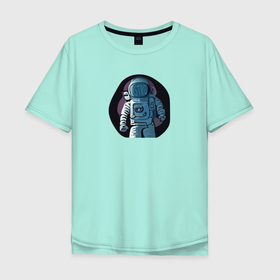 Мужская футболка хлопок Oversize с принтом ASTRO   minimal art , 100% хлопок | свободный крой, круглый ворот, “спинка” длиннее передней части | Тематика изображения на принте: 