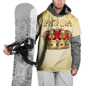 Накидка на куртку 3D с принтом Просто Царь   золотая корона в Курске, 100% полиэстер |  | Тематика изображения на принте: 