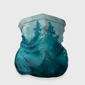 Бандана-труба 3D с принтом Темный хвойный лес в Санкт-Петербурге, 100% полиэстер, ткань с особыми свойствами — Activecool | плотность 150‒180 г/м2; хорошо тянется, но сохраняет форму | Тематика изображения на принте: 