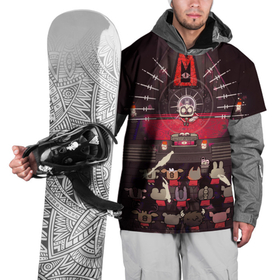Накидка на куртку 3D с принтом Культ ягнёнка в сборе   Cult of the lamb , 100% полиэстер |  | Тематика изображения на принте: 