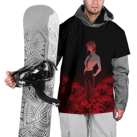 Накидка на куртку 3D с принтом Человек бензопила: Макима (Демон контроля) в Санкт-Петербурге, 100% полиэстер |  | Тематика изображения на принте: 