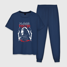 Мужская пижама хлопок с принтом Plague Doctor   BM Style в Кировске, 100% хлопок | брюки и футболка прямого кроя, без карманов, на брюках мягкая резинка на поясе и по низу штанин
 | 
