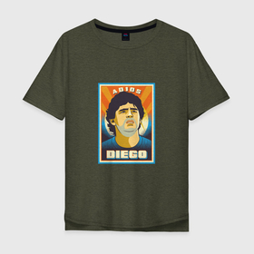 Мужская футболка хлопок Oversize с принтом Adios Diego в Кировске, 100% хлопок | свободный крой, круглый ворот, “спинка” длиннее передней части | 