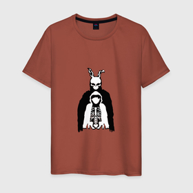 Мужская футболка хлопок с принтом Донни Дарко в Тюмени, 100% хлопок | прямой крой, круглый вырез горловины, длина до линии бедер, слегка спущенное плечо. | 