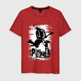 Мужская футболка хлопок с принтом Punk jump в Петрозаводске, 100% хлопок | прямой крой, круглый вырез горловины, длина до линии бедер, слегка спущенное плечо. | Тематика изображения на принте: 
