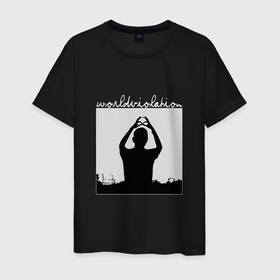 Мужская футболка хлопок с принтом World Violation Tour Depeche Mode в Белгороде, 100% хлопок | прямой крой, круглый вырез горловины, длина до линии бедер, слегка спущенное плечо. | 