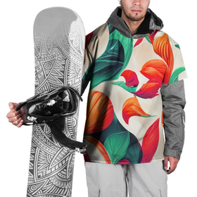 Накидка на куртку 3D с принтом Элегантный цветочный орнамент в Курске, 100% полиэстер |  | 