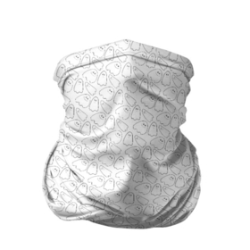 Бандана-труба 3D с принтом Little Ghosts on white в Санкт-Петербурге, 100% полиэстер, ткань с особыми свойствами — Activecool | плотность 150‒180 г/м2; хорошо тянется, но сохраняет форму | 