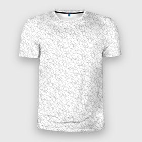 Мужская футболка 3D Slim с принтом Little Ghosts on white в Санкт-Петербурге, 100% полиэстер с улучшенными характеристиками | приталенный силуэт, круглая горловина, широкие плечи, сужается к линии бедра | 